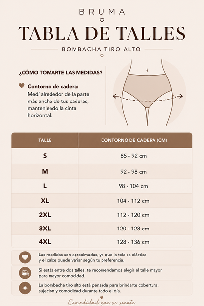 Pack x3 Bombachas Tiro Alto Segunda Piel